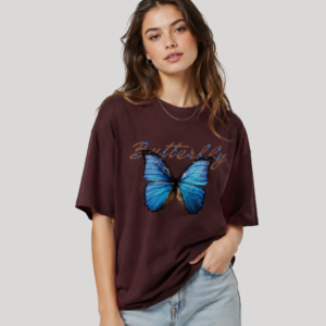 Vintage Butterfly Graphic Oversized T-Shirt