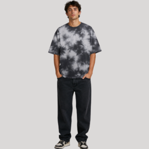 "MONOCHROME ECLIPSE" Tie-Dye Oversized T-Shirt