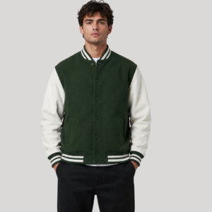 "FOREST VARSITY" Letterman Bomber Jacket