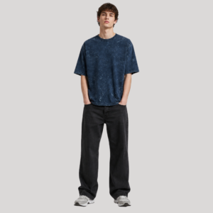 "COSMIC INDIGO" Acid Wash Oversized T-Shirt